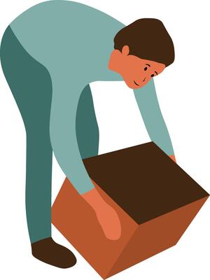 People Volunteers and Donation Illustration in Flat Design.