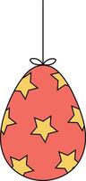 Happy Easter Element with Cartoon Design vector