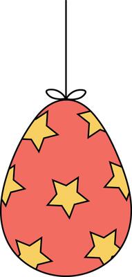 Happy Easter Element with Cartoon Design