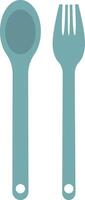fork and spoon on a white background vector