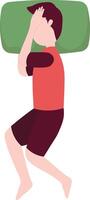 Man Sleeping Pose Illustration vector