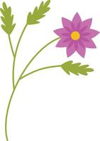 Spring Flower with Flat Design. vector