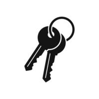 key icon. key silhouette. Lock or unlock sign. Padlock. Lock symbol. Access sign. Private access. vector