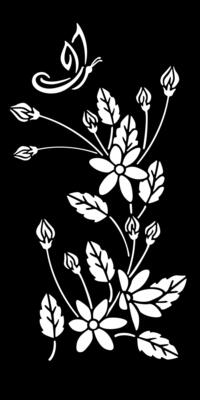Elegant floral design with butterfly silhouette