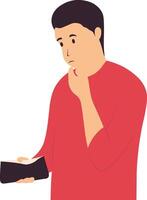 People Holding Empty Wallet Illustration. vector