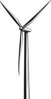a black and white drawing of a wind turbine vector