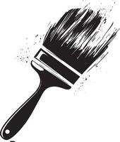 a paint brush with black paint on it vector