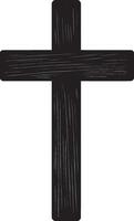 a black cross on a white background, vector