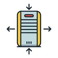 a CPU Casing Computer vector