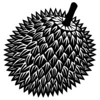 Minimalist Durian Silhouette vector