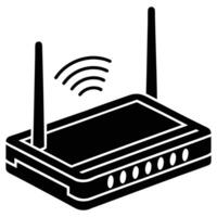 Wireless router equipment provides digital wifi internet access vector