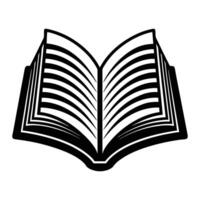An open book depicts blank pages ready for reading, education, or study, isolated on a white background vector