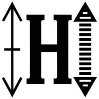art h letter monogram design featuring abstract arrows as a business symbol vector