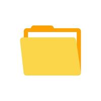 Folder icon on white background. vector