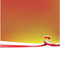 Poland ribbon flag on background vector