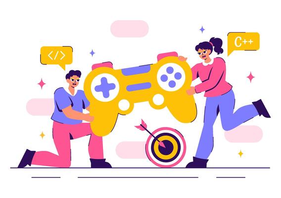 Cute Professional Gamer Streaming and Playing Online Games in a Fun Background