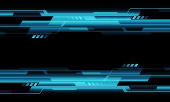 Abstract blue neon cyber geometric technology futuristic on black blank space design modern background vector