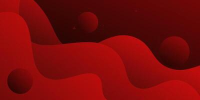 Modern colorful red geometric business banner design. Creative banner design with wave shape as template. Simple horizontal banner. Eps10 vector