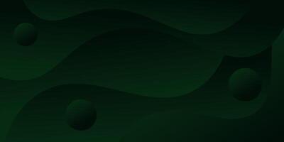 Abstract 3d dark green waves with shadow shape background. Futuristic wave background. Eps10 vector