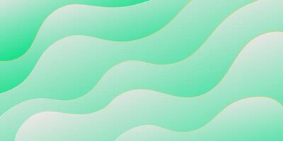 Soft green gradient 3D background with geometric wave elements and gold lines. Colorful green wave design. Simple and elegant concept. Eps10 vector