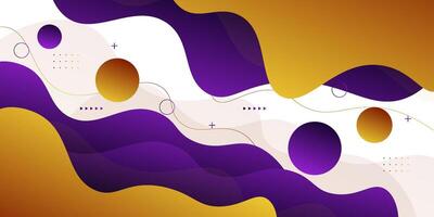 Simple purple and orange geometric business banner design on white background. Creative banner design with wave shape and lines as template. Eps10 vector