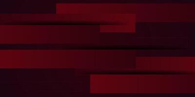 Abstract 3D background. Dark red overlapping shapes and lines pattern. Trendy concept on dark background. Eps10 vector
