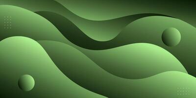 Abstract colored green background with liquid wave pattern. Trendy background concept vector