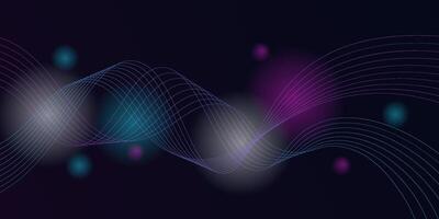 Dark blue cover with wavy lines. Abstract glittering illustration with colored sticks. Smart design for business advertising. Futuristic energy, science, technology concept. eps10 vector