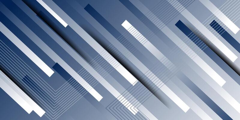 Abstract premium diagonal lines blue and white background with dynamic shadow. Eps10