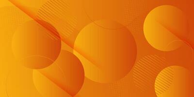 Abstract colored circle orange background. Overlapping circle and line shape pattern. Eps10 vector