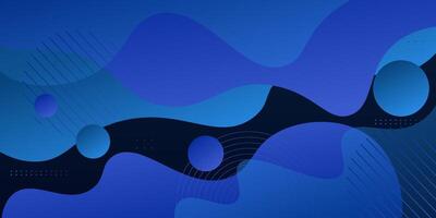 Abstract blue gradient wave color background. Fluid shape geometric pattern. Eps10 vector