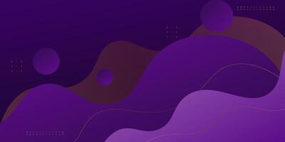Abstract purple geometric gradient wave on background. Modern purple design on dark background for poster, banner and business card. eps10 vector
