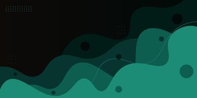 Dark green gradient illustration with dynamic background with simple curved pattern style. Cool design. Eps10 vector