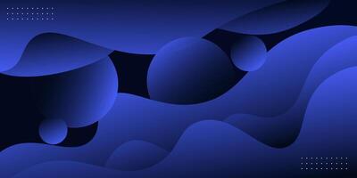 Modern dark blue geometric business banner design. Creative banner design with wave shape. Simple horizontal banner. Eps10 vector