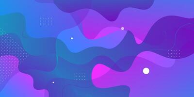 Purple and blue geometric business banner design. Creative banner design with wave and line shape as template. Simple design on horizontal banner. Eps10 vector