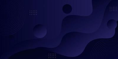Dark blue geometric business banner design. Creative banner design with wave shape. Simple design on dark horizontal banner. Eps10 vector