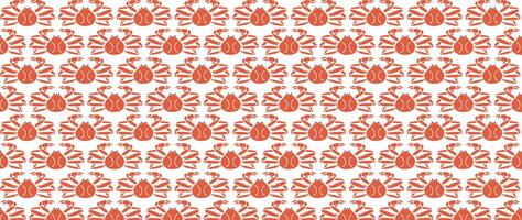 Japanese background with red snow crab pattern vector