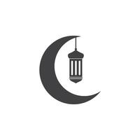 Crescent moon icon vector