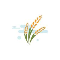 Tree Wheat Logo icon vector