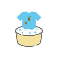 Blue tshirt with stains icon vector