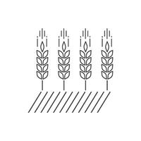 Wheat Logo icon line design vector
