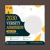 University Admission Open Enroll for Bright Future vector