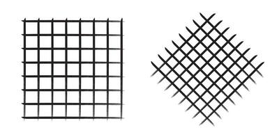 A set of three different types of metal mesh vector