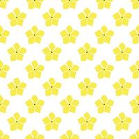 Seamless pattern with yellow flowers on white background vector