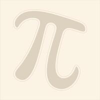 Soft Beige Pi Symbol with Subtle Outlines Minimalist Math vector
