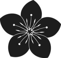 Cherry Blossom Silhouette - Elegant Floral Spring Illustration vector