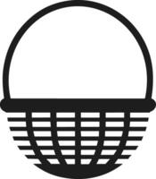 Simple Basket Silhouette - Minimalist Wicker Basket Illustration vector