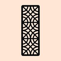 Intricate Architectural Screens with Seamless Circular Geometric Patterns vector