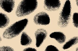 Seamless Pattern Abstract Geometric With Distress Drawing Effect. Pattern Spray, Splashes, Spray Graffiti Seamless Pattern. Modern Fashionable Black Textured Abstract Circles. vector