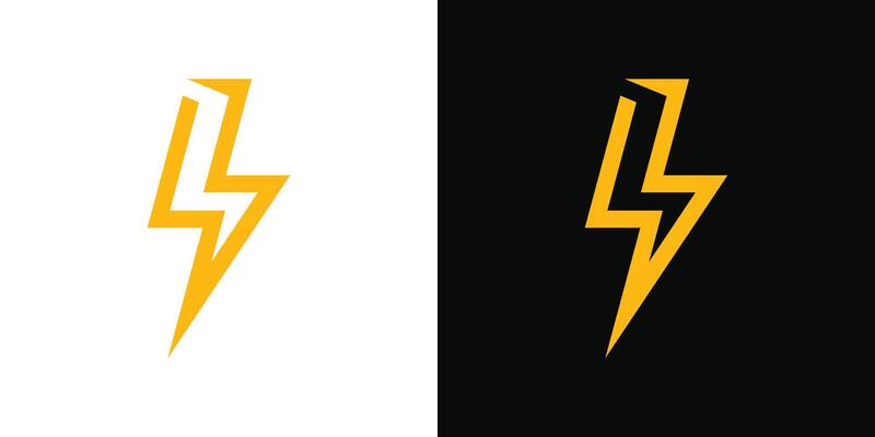 Creative lightning thunder logo icon design element